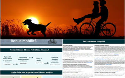 bonus mobilità per bici Amazon page